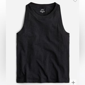 J Crew '90s cropped organic slub cotton tank top